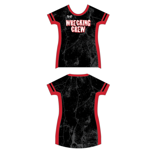 Wrecking Crew Wrestling Club Custom Womens Black Compression Shirt