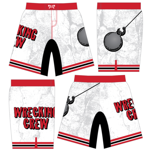 Wrecking Crew WC White Fight Shorts