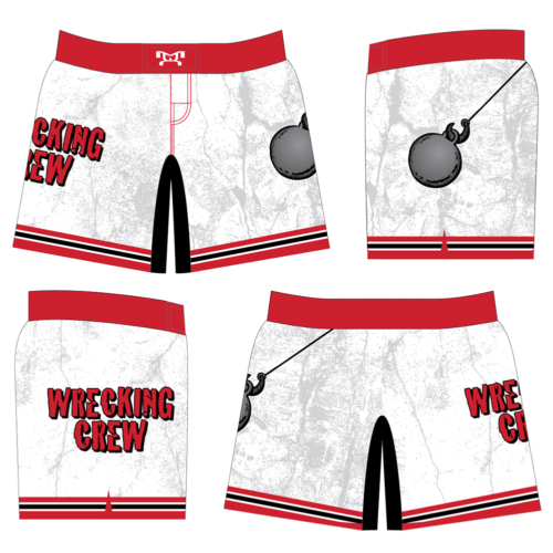 Wrecking Crew Wrestling Club Women's White Custom Fight Shorts