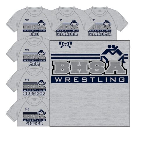 BHSA Wrestling Custom Sublimated Decal Fan T-Shirt
