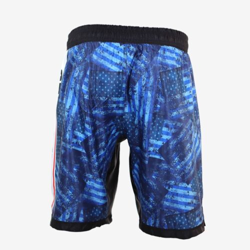 Blue Flag Camo Wrestling Shorts - Image 2