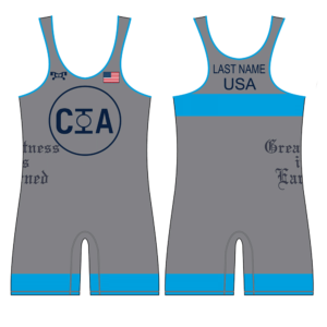 CIA Men's Blue Freestyle Custom Singlet