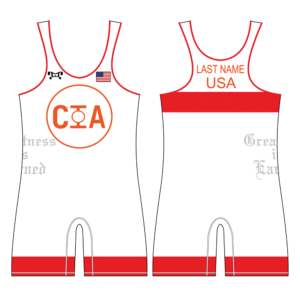 CIA Men's Red Freestyle Custom Singlet