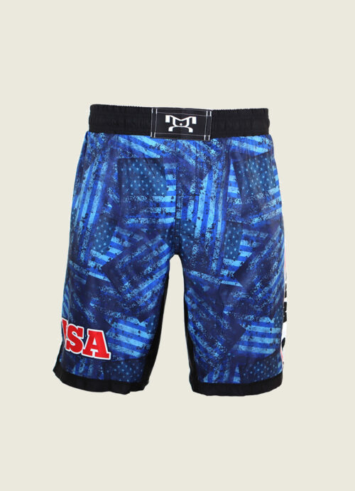 Blue Flag Camo Wrestling Shorts