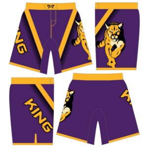 Martin Luther King High School Custom Purple V Fight Shorts