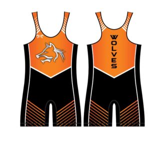 Mid Valley Wolves Custom Mens Orange Wolves Singlet