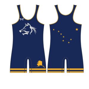 Mid Valley Wolves Custom Mens Blue Travel Singlet