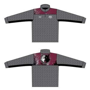 Wolves Wrestling Club Custom Heathered Quarter Zip