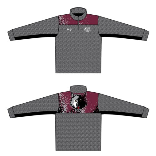 Wolves Wrestling Club Custom Heathered Quarter Zip