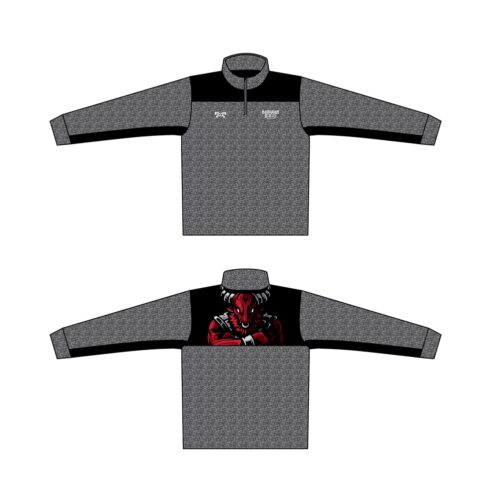 Barbarian Bulls Custom Heathered Quarter Zip