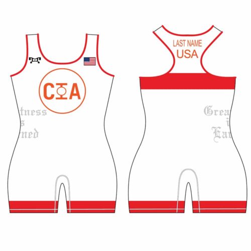 CIA Custom Womens Red Singlet