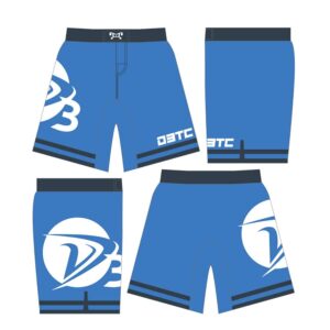 D3 Training Center Custom Blue Fight Shorts