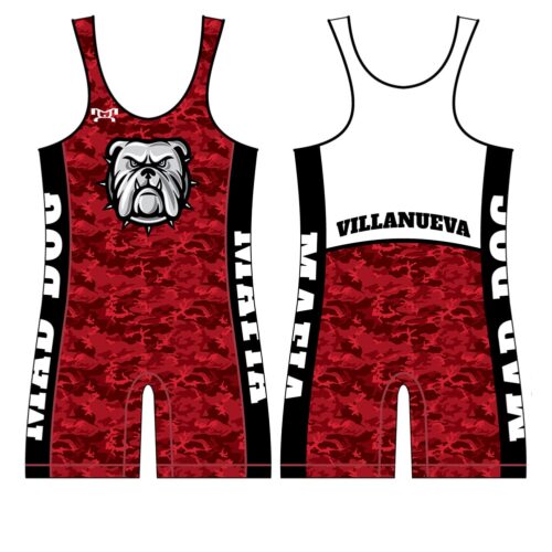 Defiance Mad Dog Wrestling Custom Red Singlet