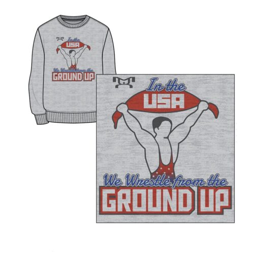 Ground Up Wrestling Sublimated Grey Hoodie