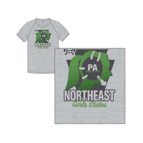 PA Girls Championship Custom Sublimated Northeast Green T-Shirt