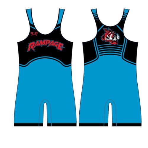 Rampage Wrestling Club Custom Blue Singlet