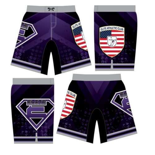 Elite Athletic Club Custom Purple Fight Shorts