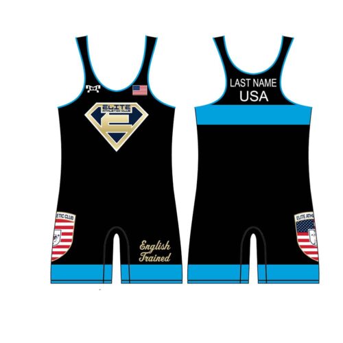 Elite Athletic Club Men's Blue Custom Singlet