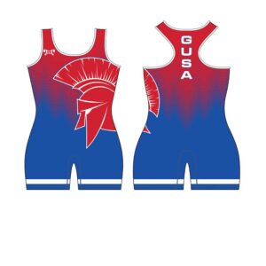 Ground Up Wrestling Custom Women's Red Knight Singlet