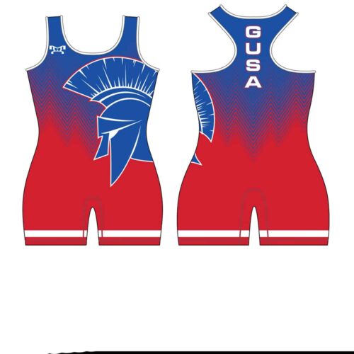 Ground Up Wrestling Custom Women's Blue Knight Singlet