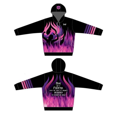 Phoenix Wrestling Club Sublimated Pink Hoodie