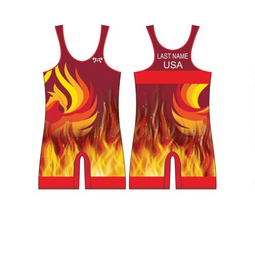 Phoenix Wrestling Club Red Men's Singlet