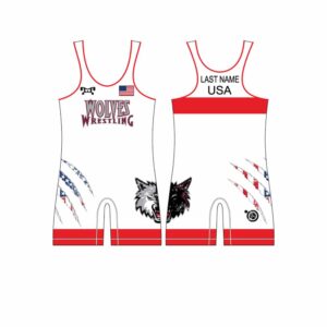 Wolves Wrestling Club Custom Red Men's Singlet