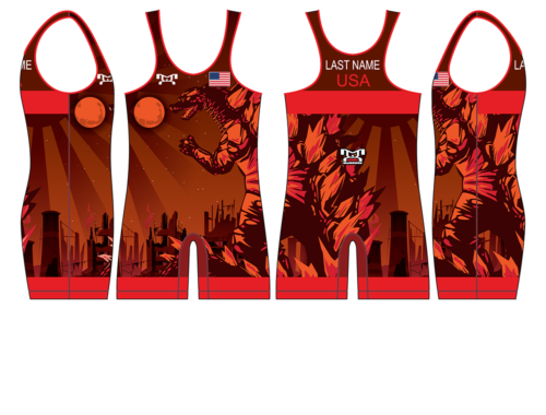 Godzilla Red Men's Singlet (Pre-Order)