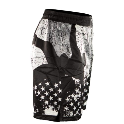 USA Black And White Wrestling Fight Shorts - Image 3