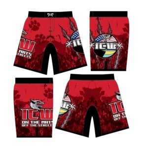 Inner City Wrestling Black Fight Shorts