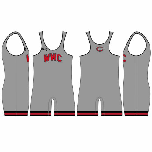 Central Wrestling Custom Grey Singlet