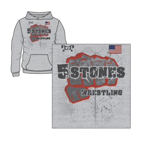 5 Stones Fight Club Wrestling Custom Sublimated Decal Hoodie