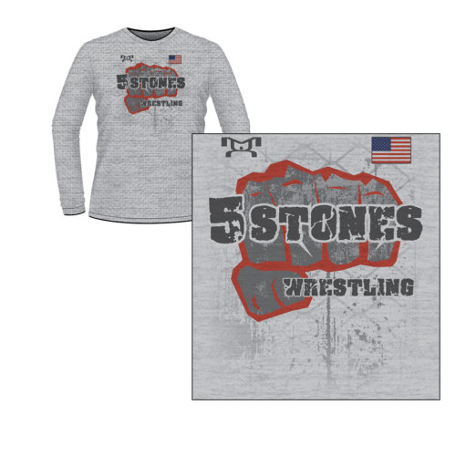 5 Stones Fight Club Wrestling Custom Sublimated Long Sleeve