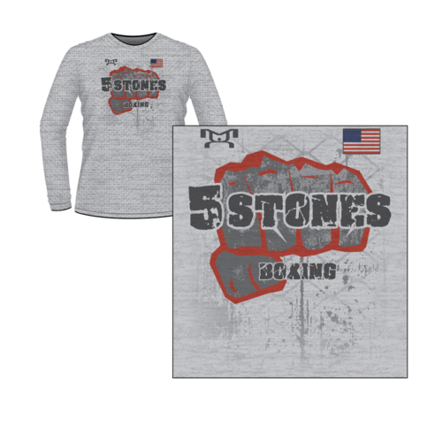 5 Stones Fight Club Boxing Custom Sublimated Long Sleeve