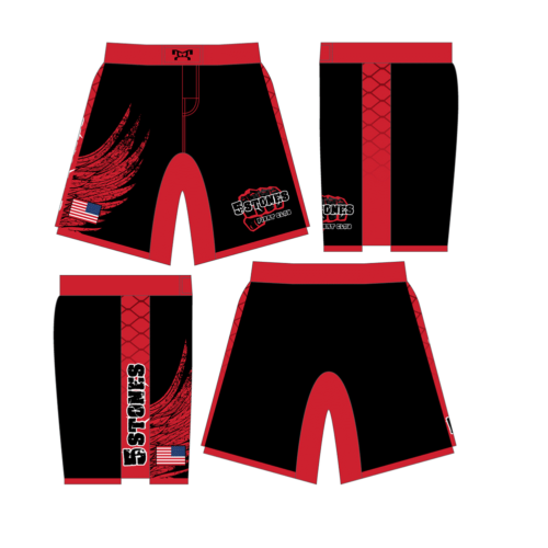 5 Stones Fight Club Custom Men's Fight Shorts W Pockets