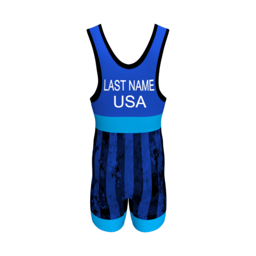 Distressed Flag Blue Freestyle Men's Singlet (PRE-ORDER) - Image 3