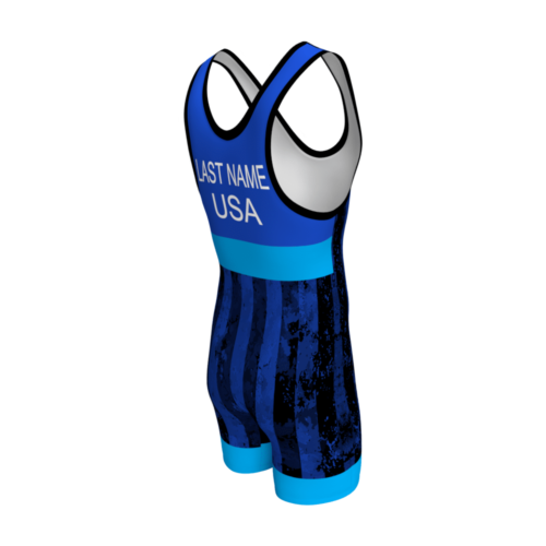 Distressed Flag Blue Freestyle Men's Singlet (PRE-ORDER) - Image 2