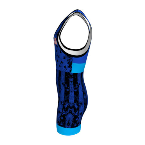 Distressed Flag Blue Freestyle Men's Singlet (PRE-ORDER) - Image 6