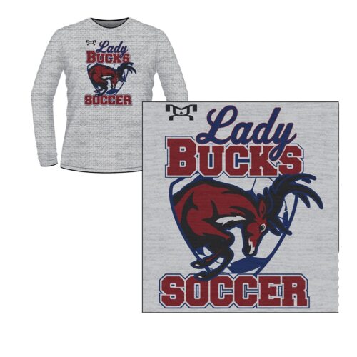 Dunmore HS Girl Soccer Custom Sublimated Decal Long Sleeve