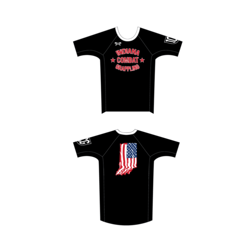 Indiana Combat Grappling Black Custom Compression Shirt