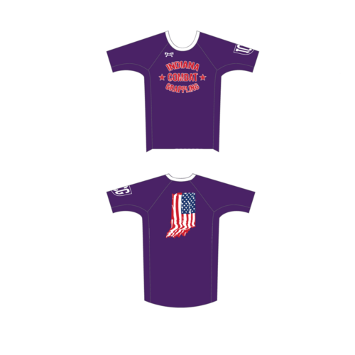 Indiana Combat Grappling Purple Custom Compression Shirt