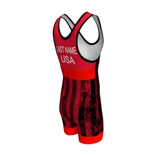 Distressed Flag Red Men's Singlet (PRE-ORDER) - Image 3