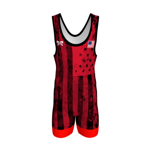 Distressed Flag Red Men's Singlet (PRE-ORDER) - Image 2