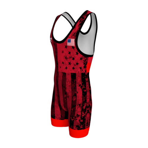 Distressed Flag Red Men's Singlet (PRE-ORDER)