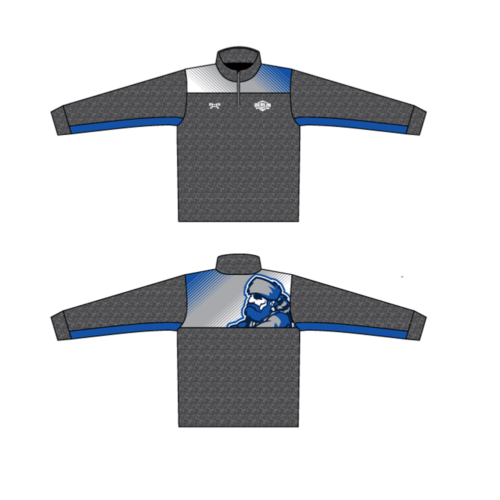 Berlin Brothersvalley Custom Blue Heathered Quarter Zip  (Heathered fabric may vary in color & texture)