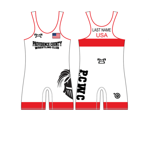 Providence County Wrestling Club Men's Red Custom Singlet