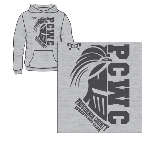 Providence County Wrestling Club Custom Sublimated Decal Grey Hoodie
