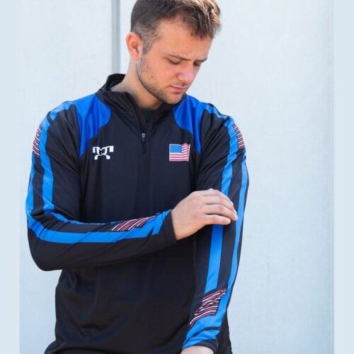 MyHouse Black USA Quarter Zip