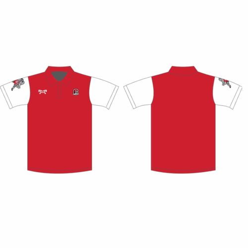 Coventry Wrestling Custom Red & White Polo Shirt