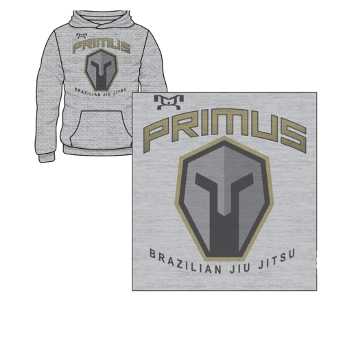 Primus BJJ Custom Sublimated Decal Grey Hoodie
